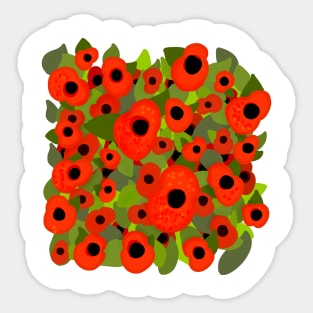 Poppy Field Sticker